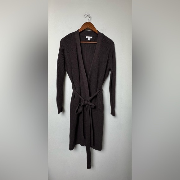 Athleta Scenic Wrap Merino Wool Blend Cardigan in Walnut Brown Size Medium - Picture 5 of 14